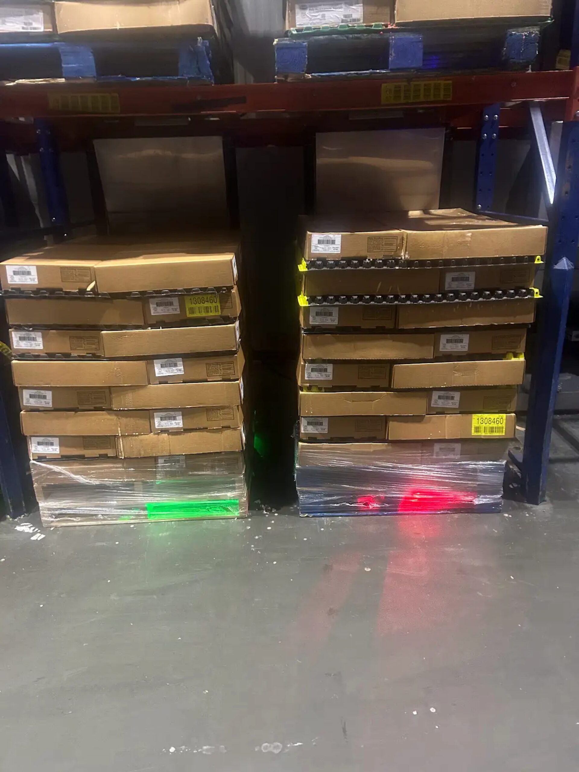 A QFM with booster pallets staged in front to maintain airflow