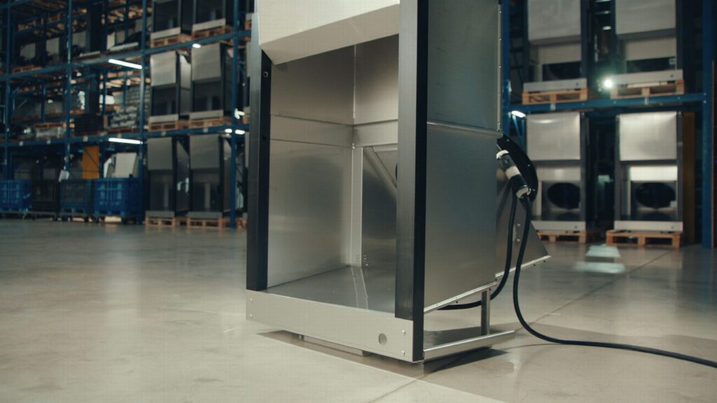 Close-up of the QFM air plenum