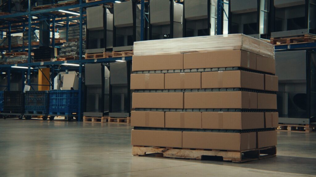 Booster pallet stacked on top of the load